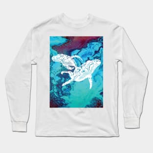 Whales art Long Sleeve T-Shirt